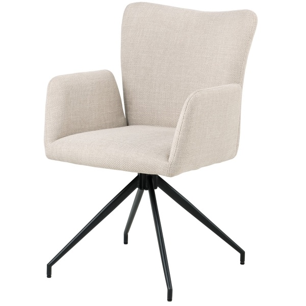 Krzesło Laura z podłokietnikami beżowe - ACTONA